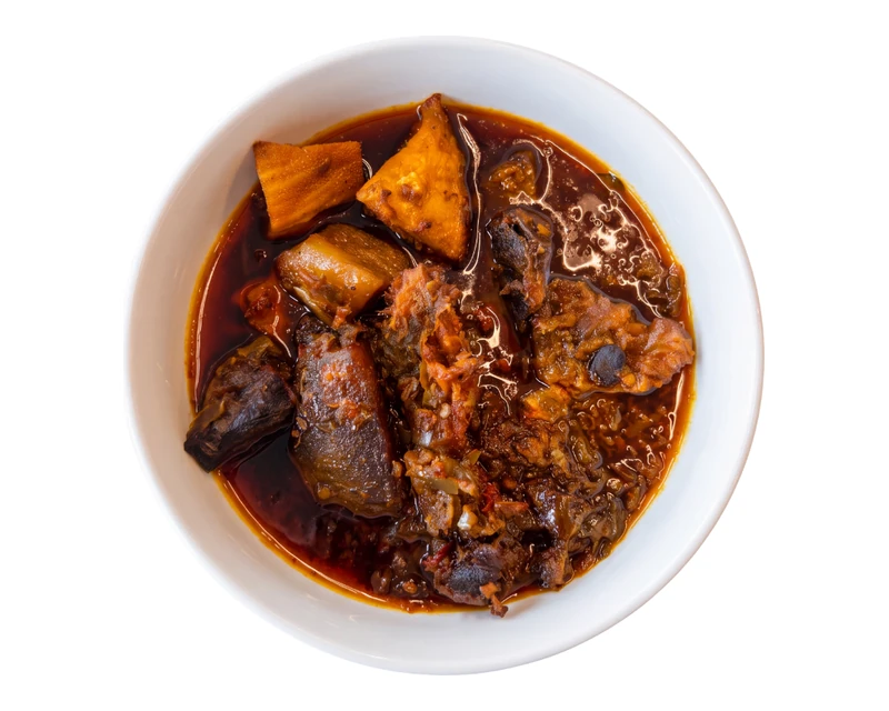 Ayamase stew with white rice at D'lara Kitchen on Henderson Highway, Winnipeg